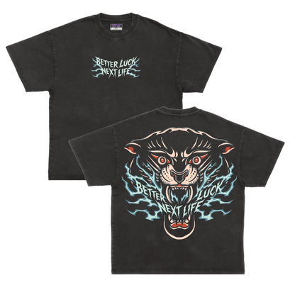 BETTER LUCK NEXT LIFE "PANTHER" OVERSIZED HEAVYWEIGHT TEE (Acid Wash/Multi)