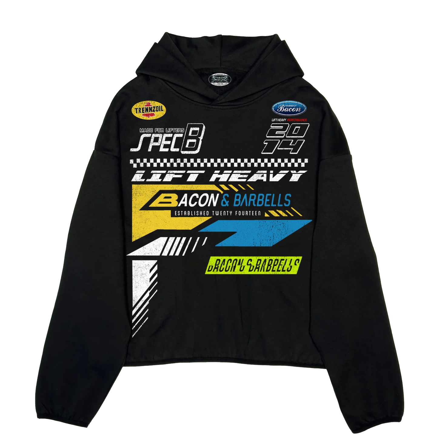 RACE TEAM #1 "LIFT HEAVY" TECH-FLEECE HOODIE (Multi/Black)