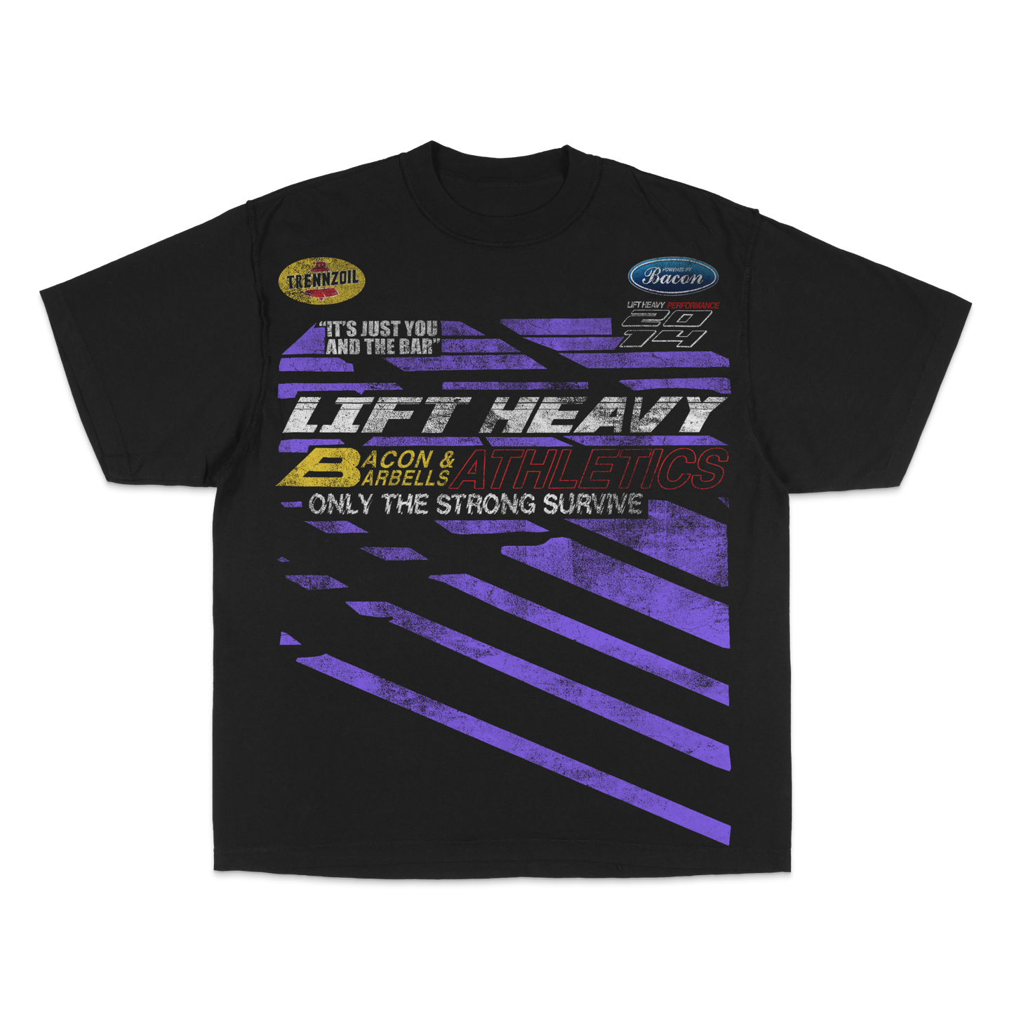 TRENNZOIL RACING TEAM #2 OVERSIZED HEAVYWEIGHT TEE (Black/Multi)