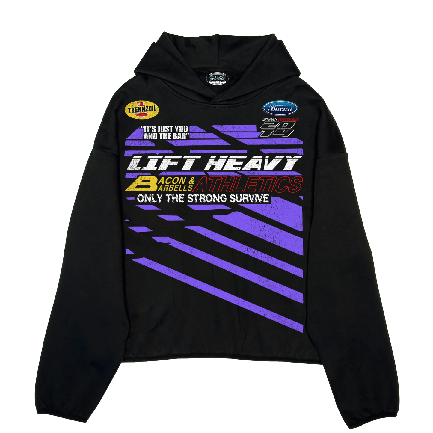 RACE TEAM #2 "ONLY THE STRONG SURVIVE" TECH-FLEECE HOODIE (Multi/Black)