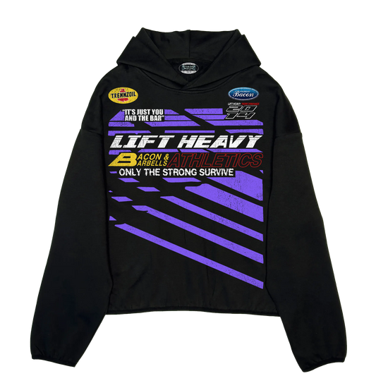 RACE TEAM #2 "ONLY THE STRONG SURVIVE" TECH-FLEECE HOODIE (Multi/Black)