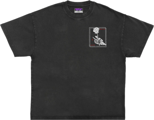 BETTER LUCK NEXT LIFE "BLOOD ROSE" OVERSIZED HEAVYWEIGHT TEE (Acid Wash/Multi)