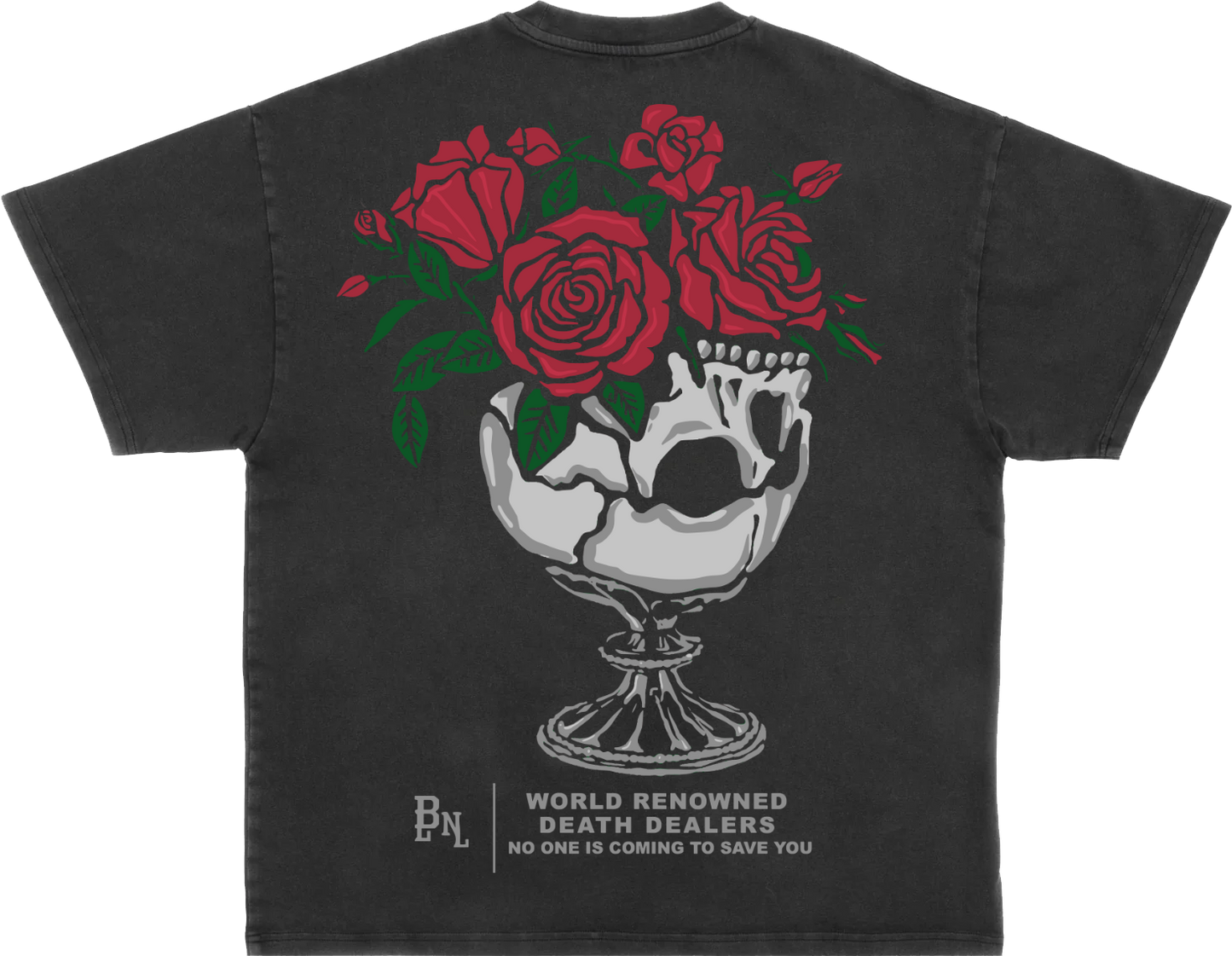 BETTER LUCK NEXT LIFE "SKULL CHALICE" OVERSIZED HEAVYWEIGHT TEE (Acid Wash/Multi)