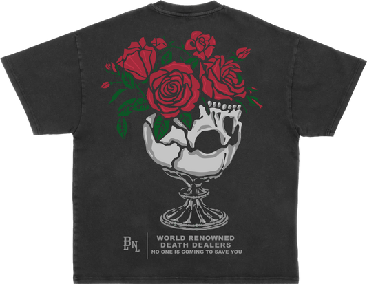 BETTER LUCK NEXT LIFE "SKULL CHALICE" OVERSIZED HEAVYWEIGHT TEE (Acid Wash/Multi)