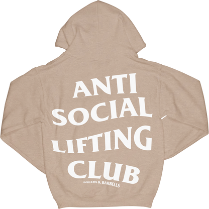 ANTI SOCIAL LIFTING CLUB Hoodie (Tan/White)