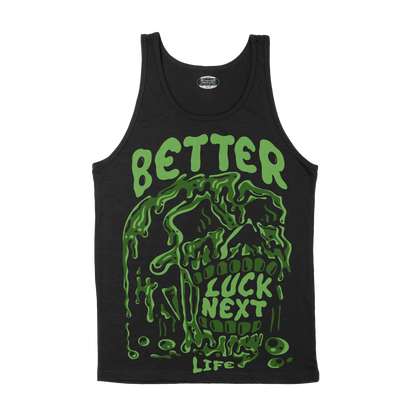 BETTER LUCK NEXT LIFE "ACID HEAD" TANK TOP (Black/Slime)
