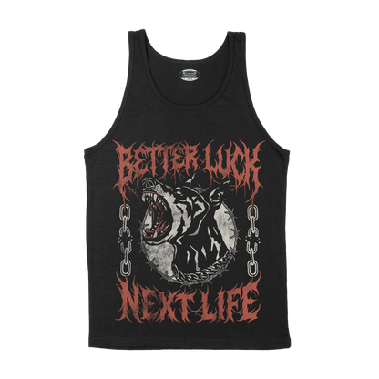 BETTER LUCK NEXT LIFE "UNCHAINED" TANK TOP (Black/Red/White)