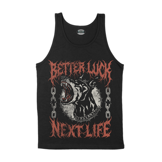 BETTER LUCK NEXT LIFE "UNCHAINED" TANK TOP (Black/Red/White)