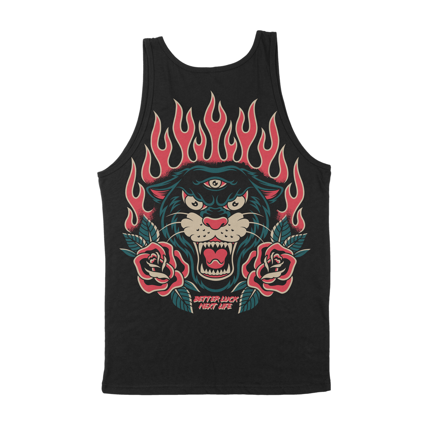 BETTER LUCK NEXT LIFE "PANTHER" TANK TOP (Black/Multi)