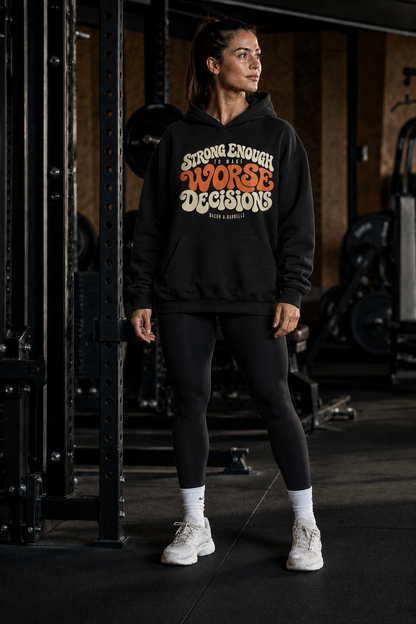 STRONG ENOUGH TO MAKE WORSE DECISIONS (Black/Cream/Orange)